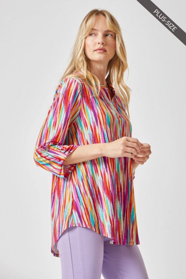 Product image of Vertical Multi Stripe Tunic (S-3XL)