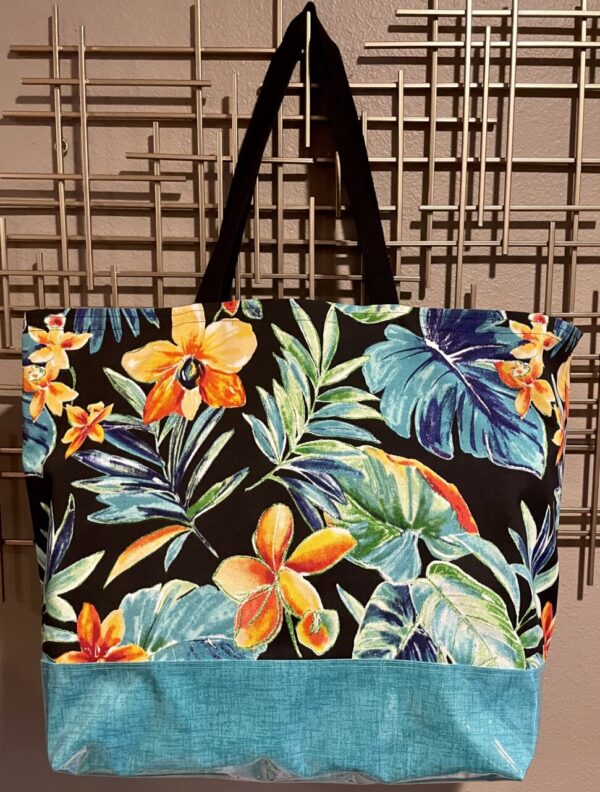 Product image of “Tropical Flowers” Oversized Tote