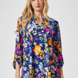 Product image of Royal Blue Floral Print Tunic