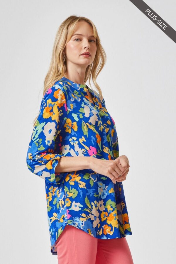 Product image of Royal Blue Floral Print Tunic