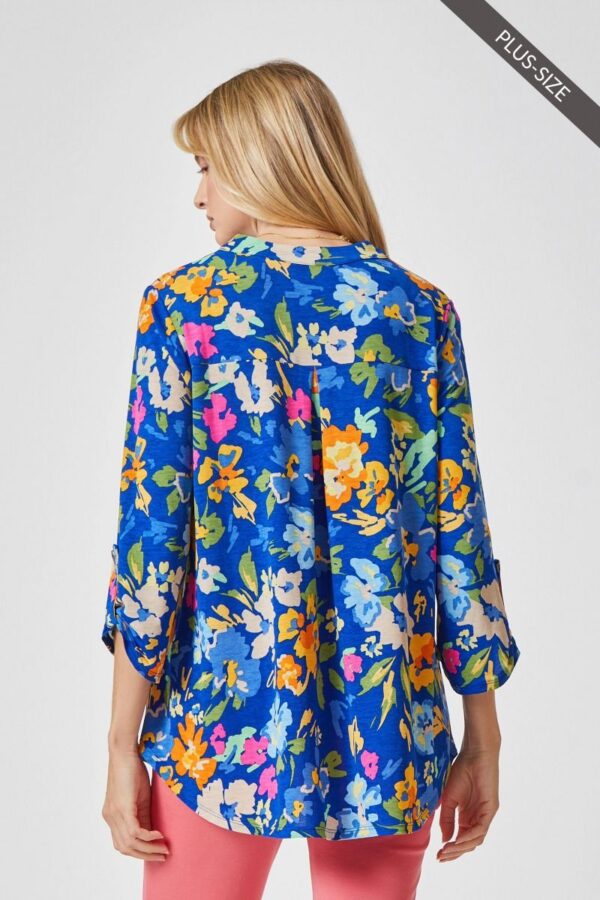 Product image of Royal Blue Floral Print Tunic