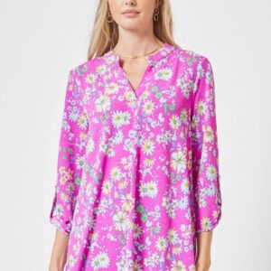 Product image of Hot Pink Daisy Print Tunic