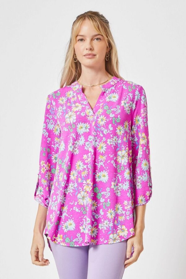 Product image of Hot Pink Daisy Print Tunic