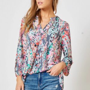 Product image of Grey Multi Print Tunic (S-3XL)