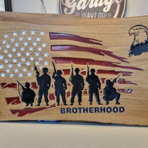 Product image of Live edge epoxy military wall art