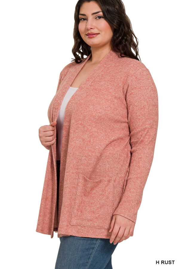 Product image of PLUS Heather Ribbed Cardigan – 3 Colors!