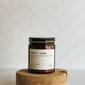 Product image of Saffron + Amber // 8oz soy candle