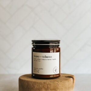 Product image of Honey + Tobacco // 8oz soy candle