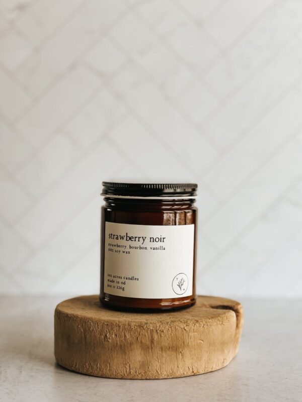 Product image of Strawberry Noir // 8oz soy candle