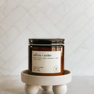 Product image of Saffron + Amber // 12oz soy candle