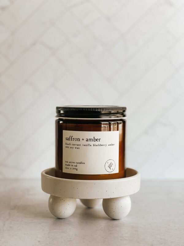 Product image of Saffron + Amber // 12oz soy candle