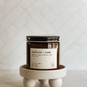 Product image of Sunflower + Suede // 12oz soy candle