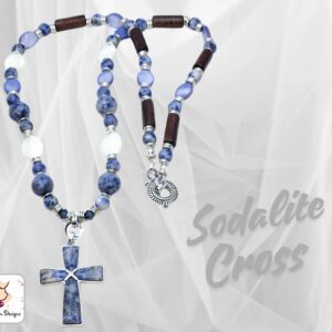 Product image of Sodalite Cross Necklace