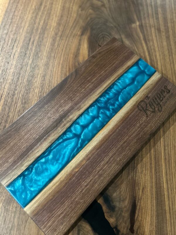 Product image of Bora Bora Blue Epoxy River Charcuterie Board