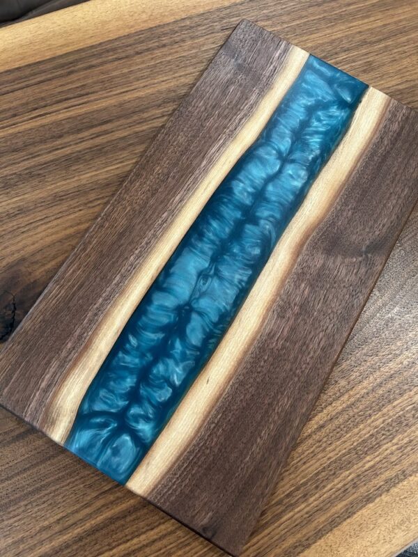 Product image of Bora Bora Blue Epoxy River Charcuterie Board