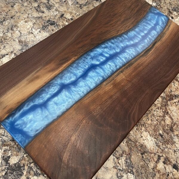 Product image of Caribbean Blue Epoxy River Charcuterie Board