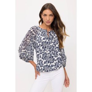 Product image of Floral Bubble Hem Top