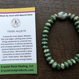 Product image of Natural Stone Gem Bracelet 7.5 inch Stretch -Tree Agate