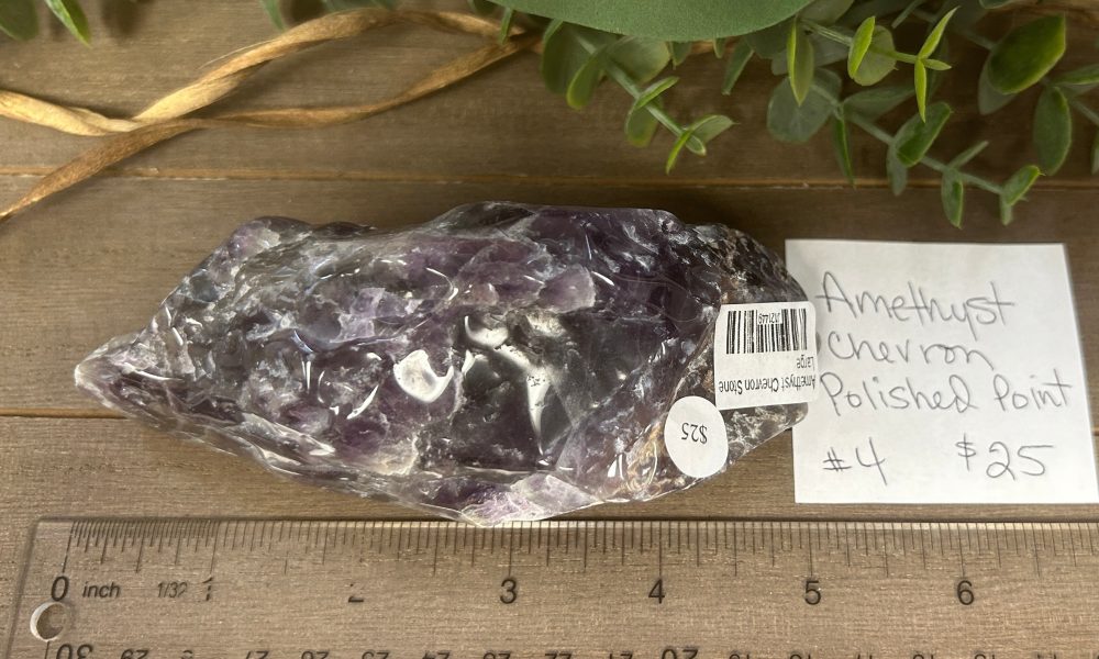 Product image of Chevron Amethyst Polished Point #4