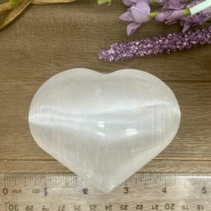 Product image of Selenite Puffy Heart
