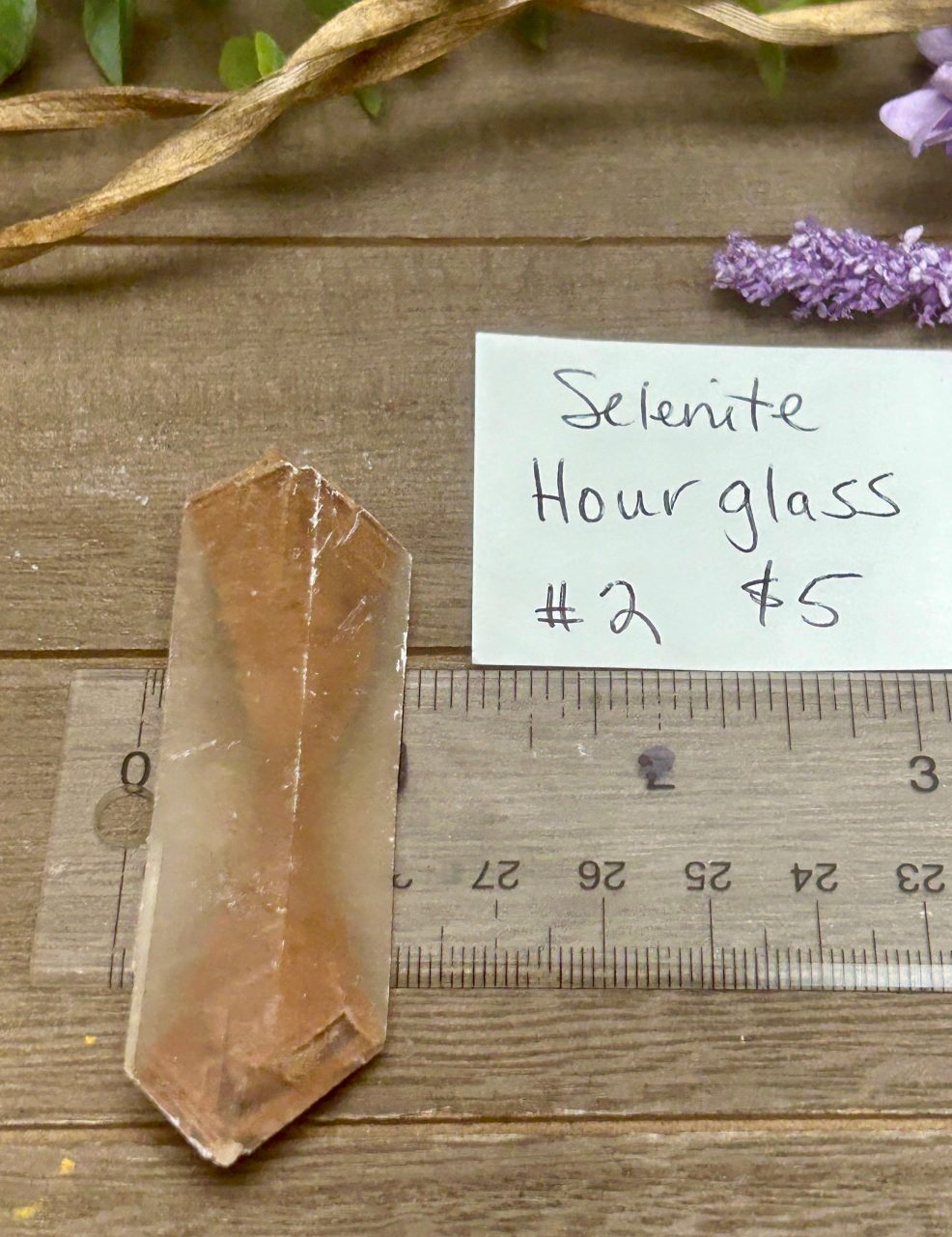 Product image of Selenite Hourglass #2