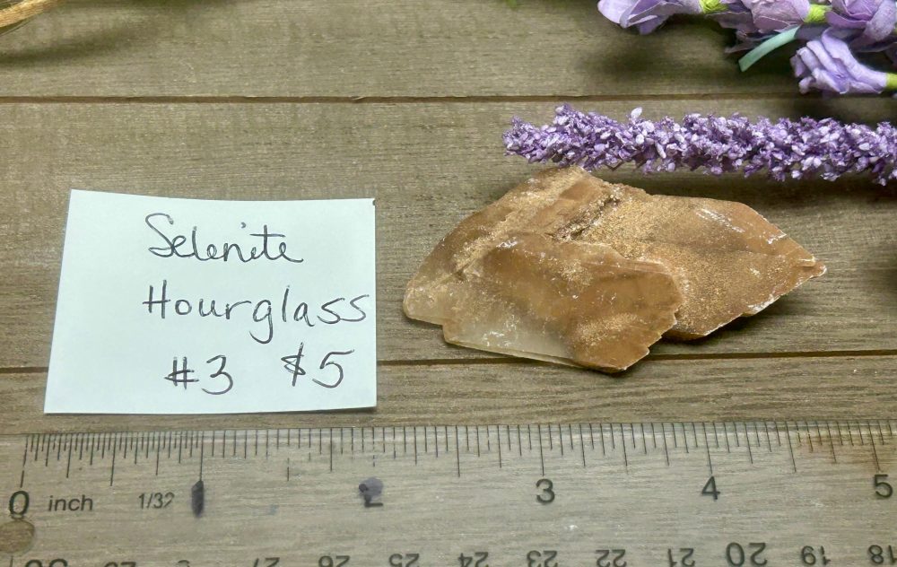 Product image of Selenite Hourglass #3