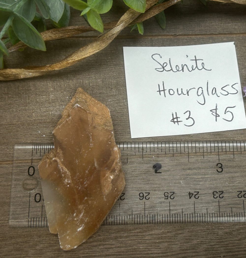 Product image of Selenite Hourglass #3