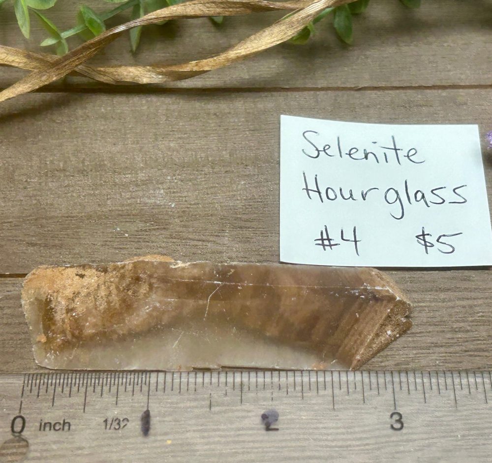 Product image of Selenite Hourglass #4