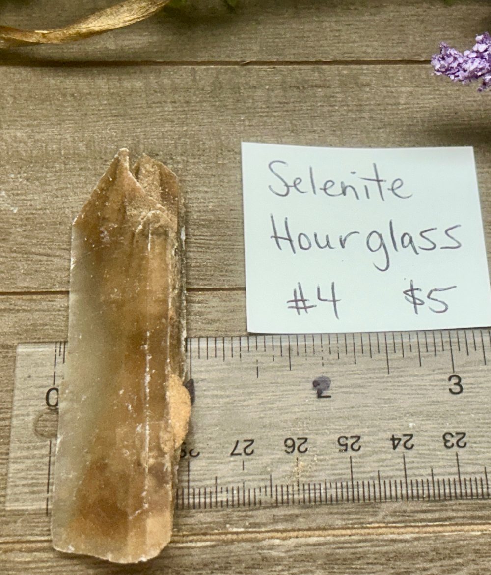 Product image of Selenite Hourglass #4