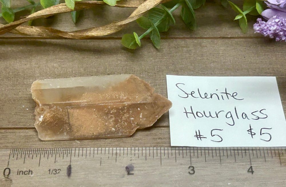 Product image of Selenite Hourglass #5