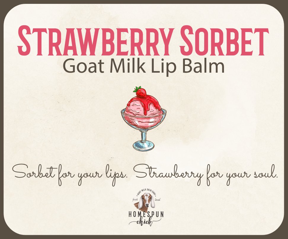 Product image of Strawberry Sorbet Goat Milk Lip Balm