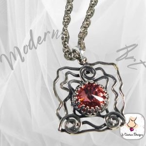 Product image of Silver Brezel with Crystal Focal Necklace