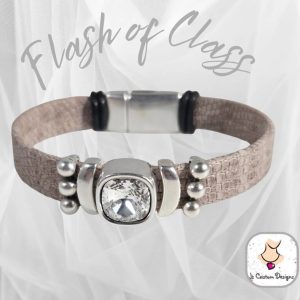 Product image of Leather & Crystal Bracelet