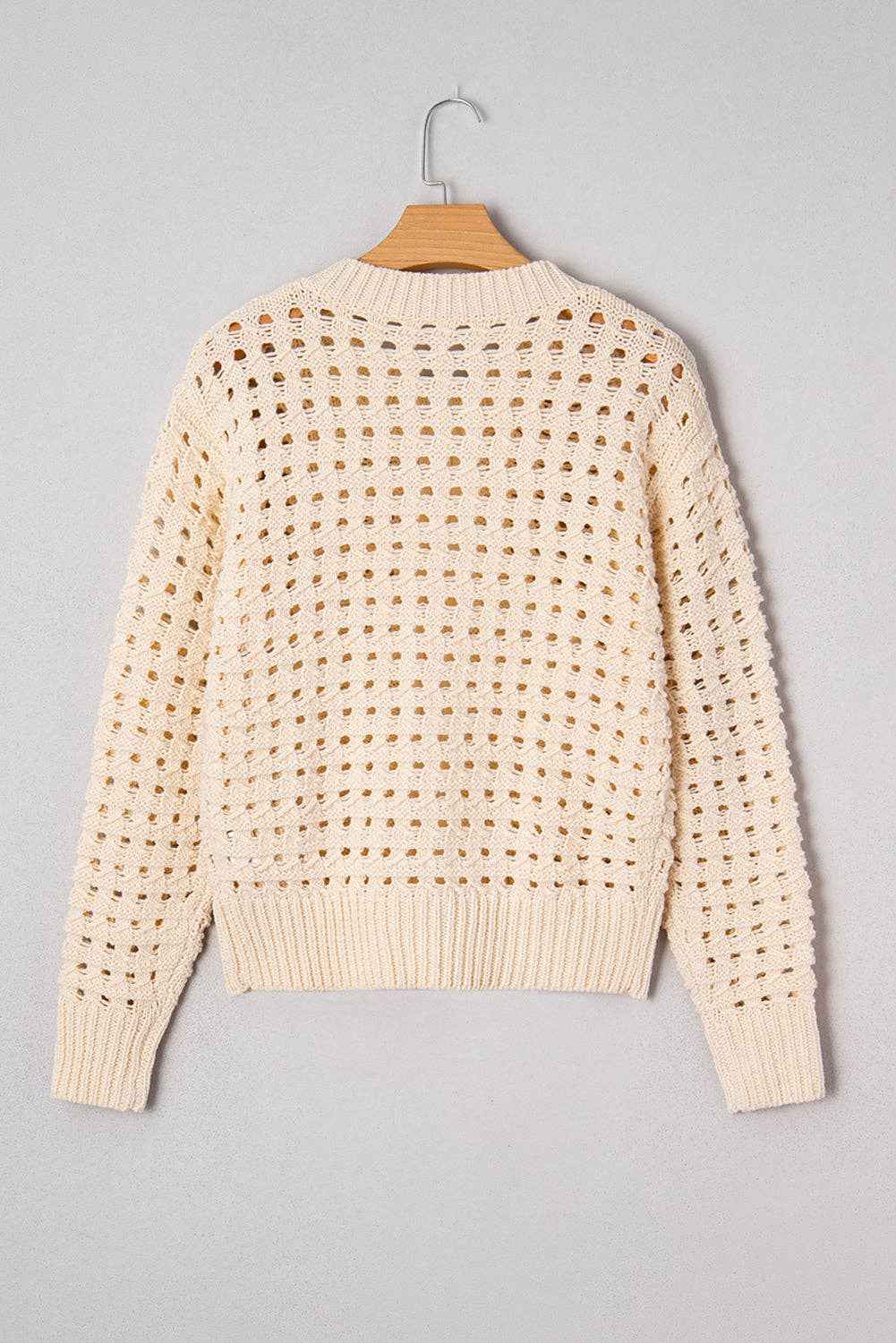 Product image of Hollowed Knit Zip Up Sweater Cardigan
