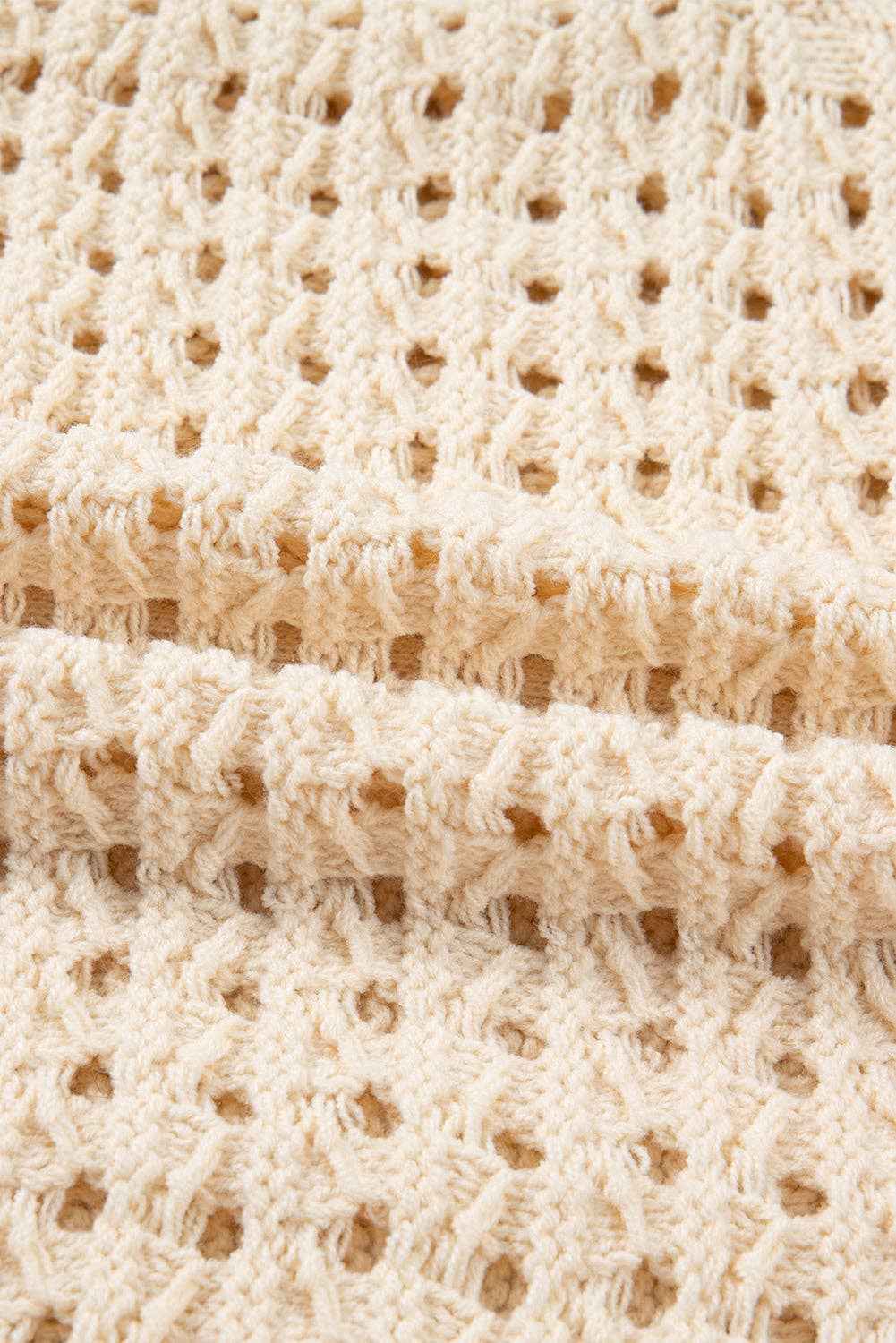 Product image of Hollowed Knit Zip Up Sweater Cardigan