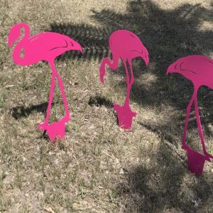 Product image of Pink Flamingo Garden Stake Set