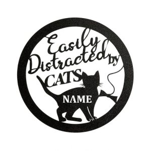 Product image of Cats Distracted Custom Metal Sign