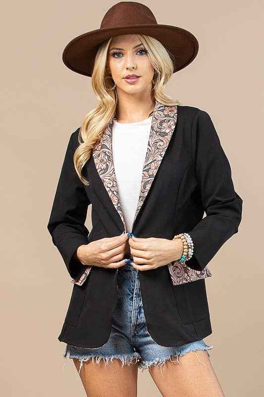 Product image of Tory Western Tooled Leather Print Blazer