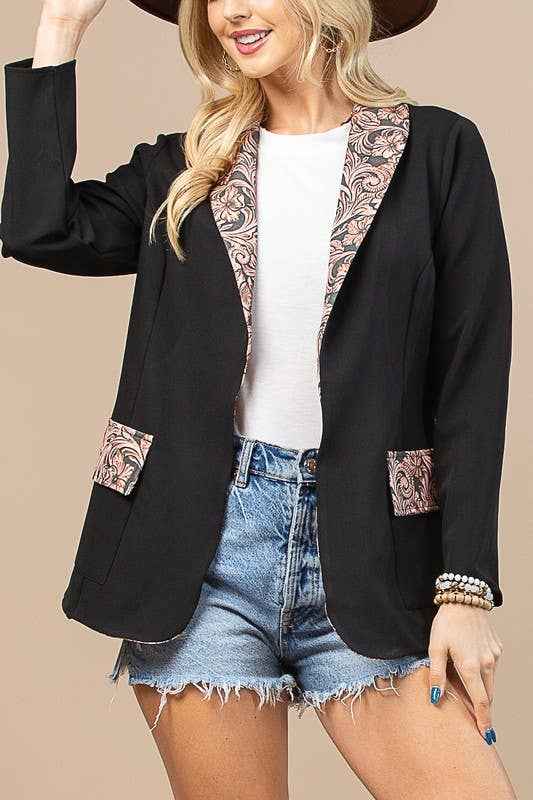 Product image of Tory Western Tooled Leather Print Blazer