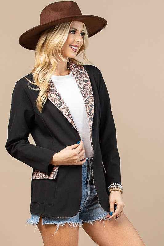 Product image of Tory Western Tooled Leather Print Blazer