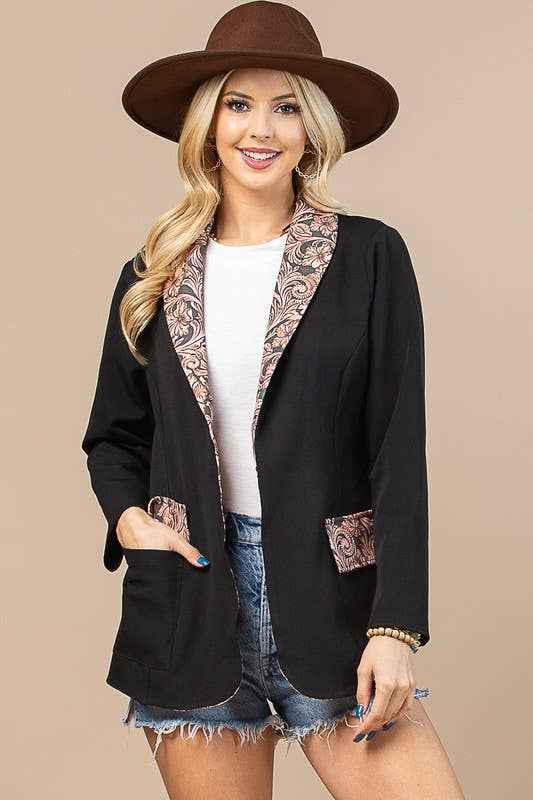 Product image of Tory Western Tooled Leather Print Blazer