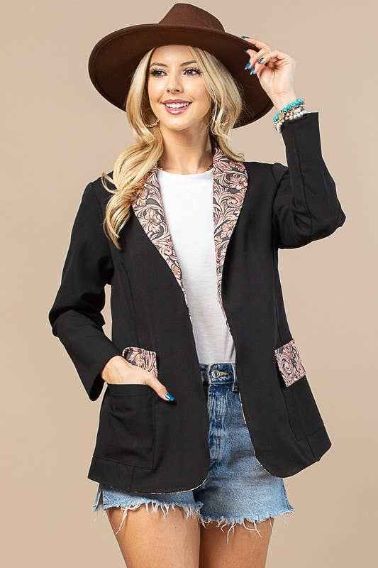 Product image of Tory Western Tooled Leather Print Blazer