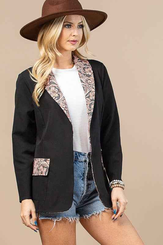 Product image of Tory Western Tooled Leather Print Blazer