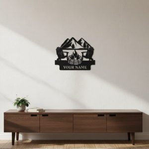 Product image of Custom mountain campfire sign