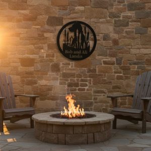 Product image of Labrador in cattails personalized sign