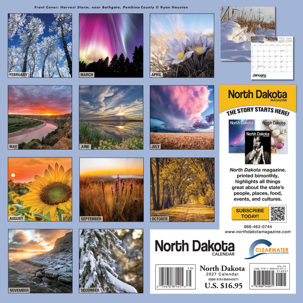 Product image of COMBO: One-year Subscription to North Dakota magazine and the 2027 North Dakota Scenic Calendar