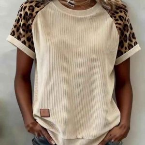 Product image of Ribbed Leopard Top