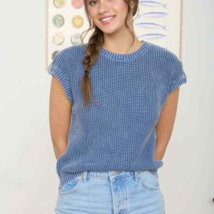 Product image of Acid Wash Back Button Top