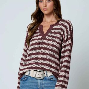 Product image of Stripe Raw Edge Sweater