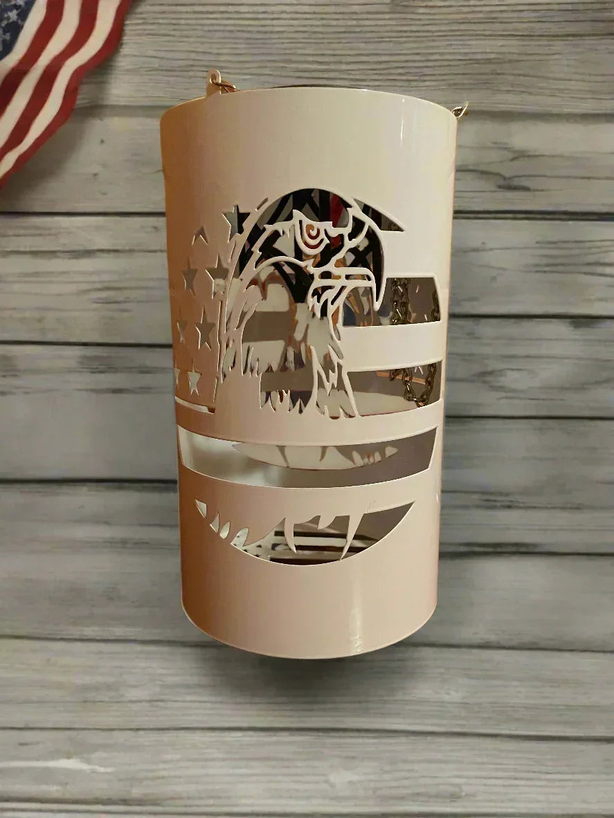 Product image of Hanging Patriotic Eagle and Flag 250th Luminary Lantern